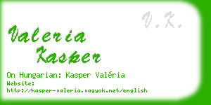 valeria kasper business card